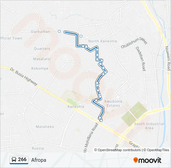 266 Bus Line Map