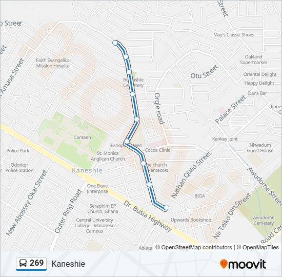 269 bus Line Map