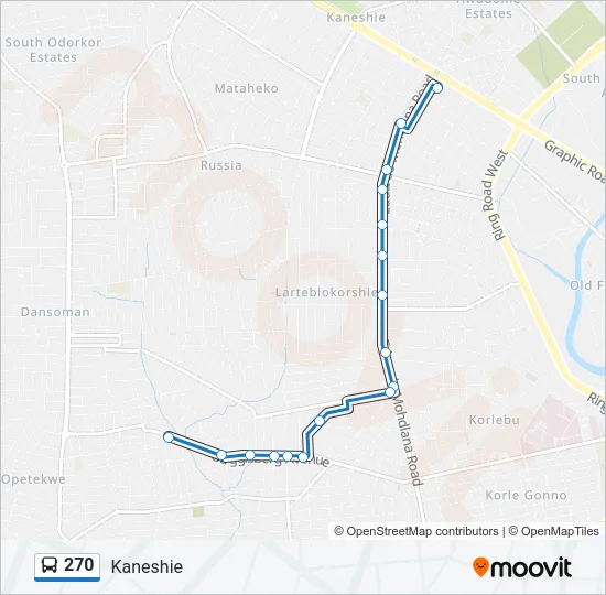 270 Bus Line Map