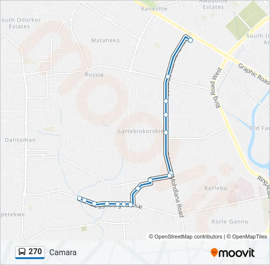 270 Bus Line Map