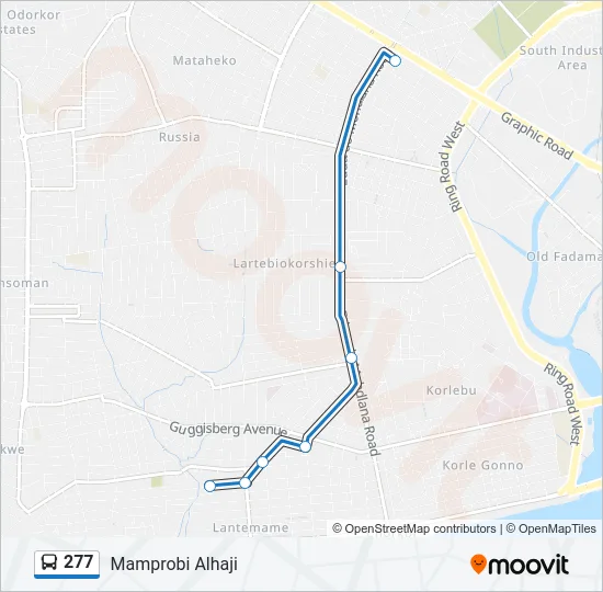 277 Bus Line Map