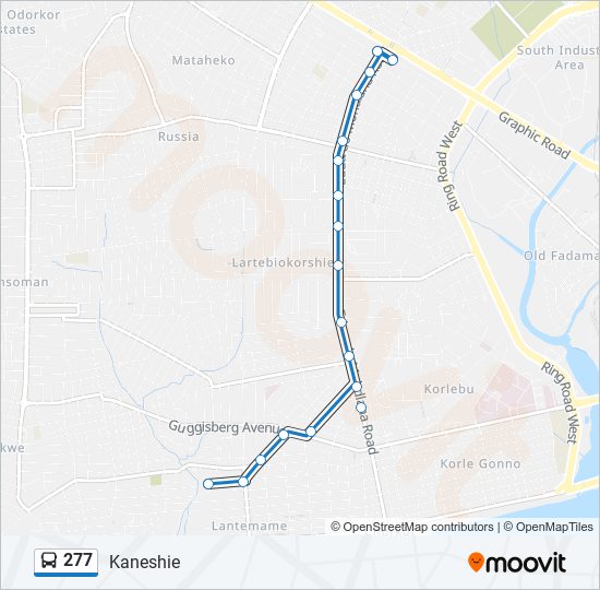 277 Bus Line Map