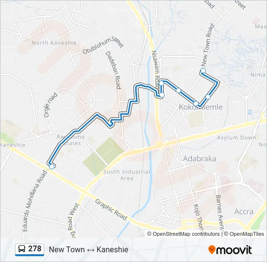 278 Bus Line Map