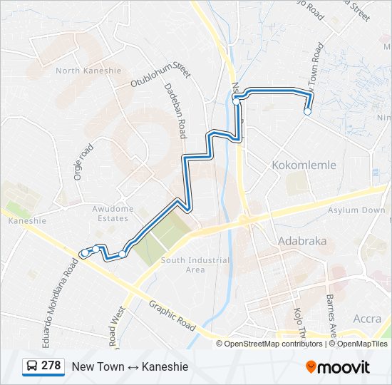 278 Bus Line Map