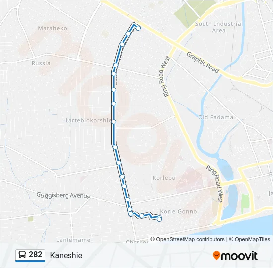 282 Bus Line Map