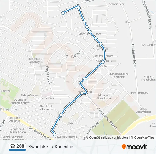 288 Bus Line Map