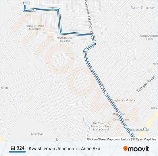 324 Bus Line Map