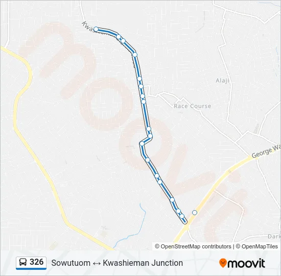 326 Bus Line Map