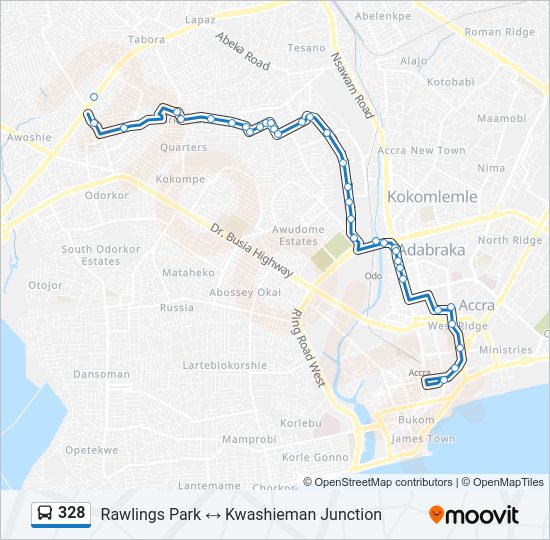 328 Bus Line Map