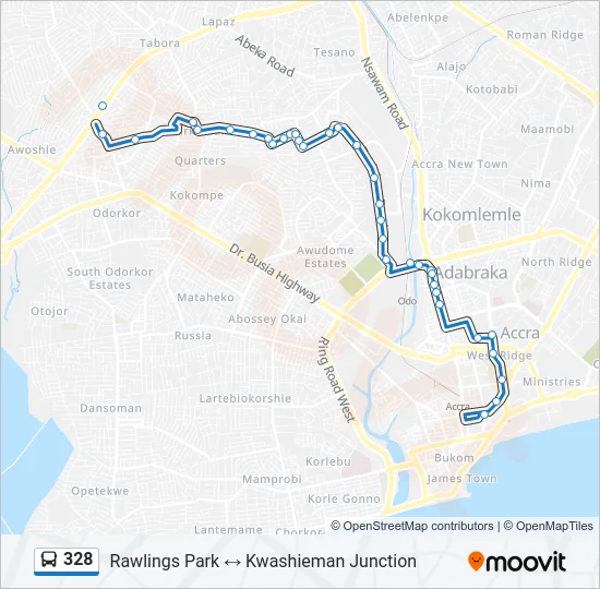 328 Bus Line Map