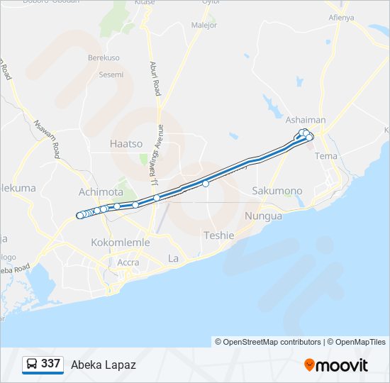 337 Bus Line Map