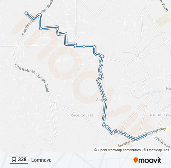 338 Bus Line Map