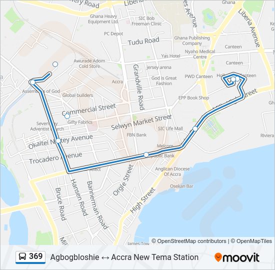 369 Bus Line Map