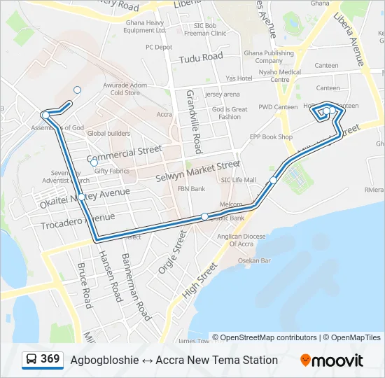 369 Bus Line Map