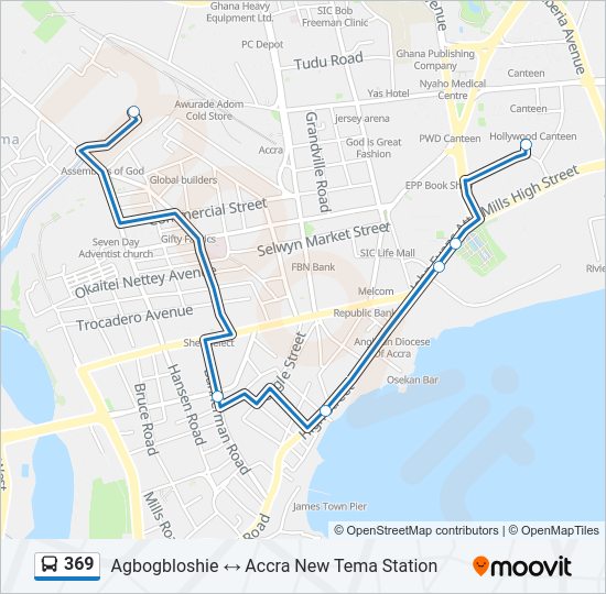 369 bus Line Map