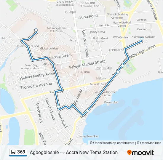 369 Bus Line Map
