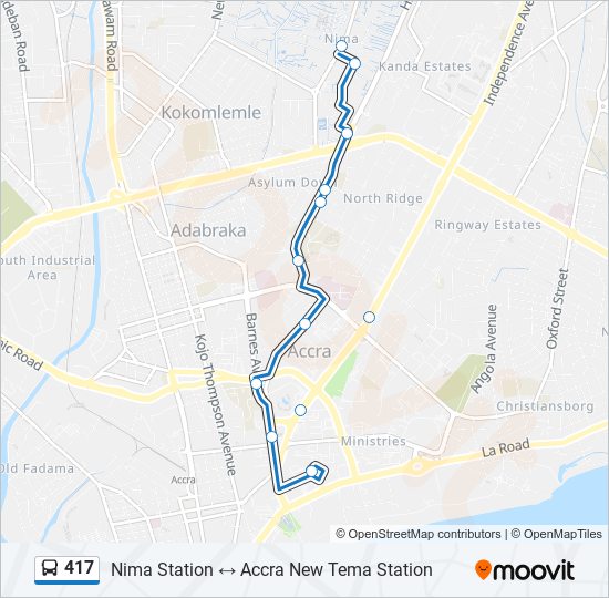 417 Bus Line Map