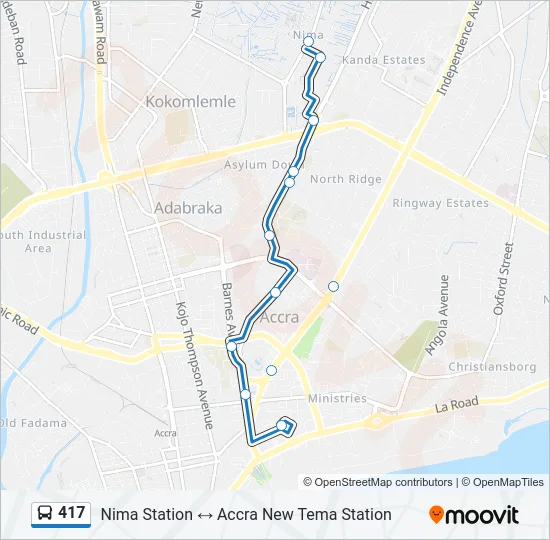 417 Bus Line Map