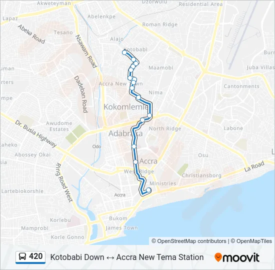 420 Bus Line Map