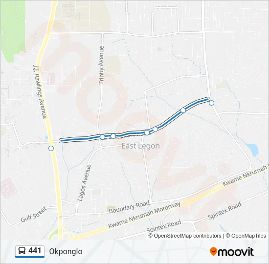 441 Bus Line Map