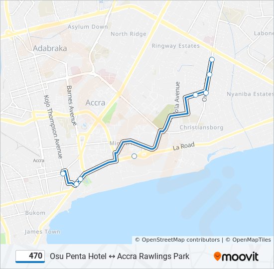 How to get to Osu in Accra by Bus?