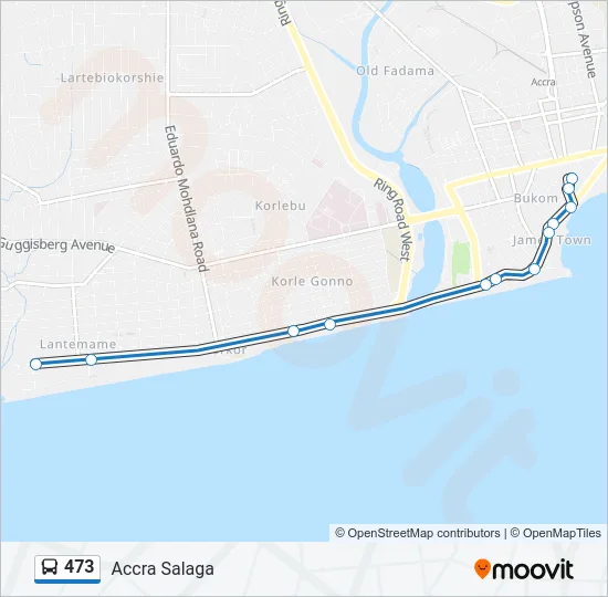 473 Bus Line Map