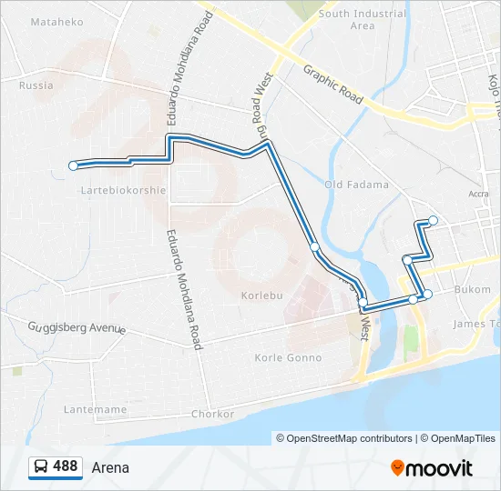 488 Bus Line Map
