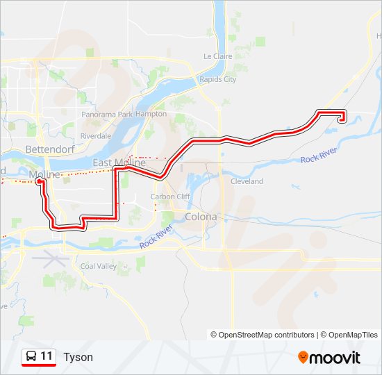 11 Bus Line Map