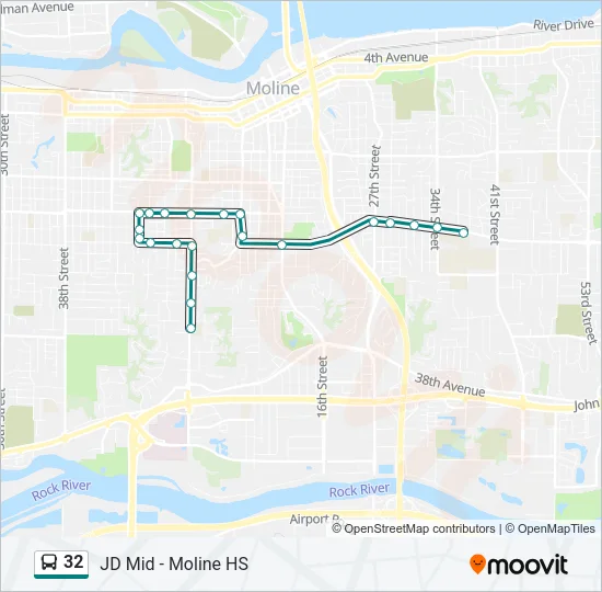 32 Bus Line Map