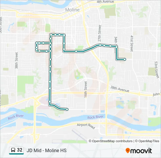 32 Bus Line Map
