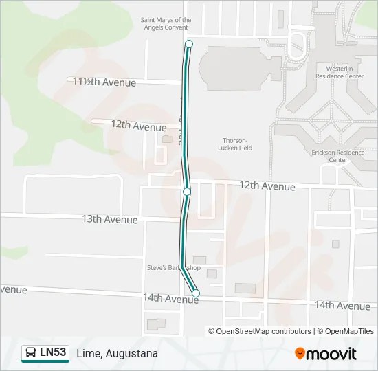 LN53 Bus Line Map