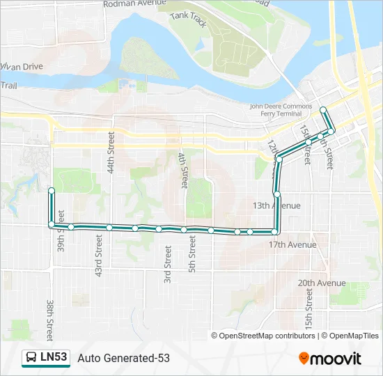 LN53 Bus Line Map