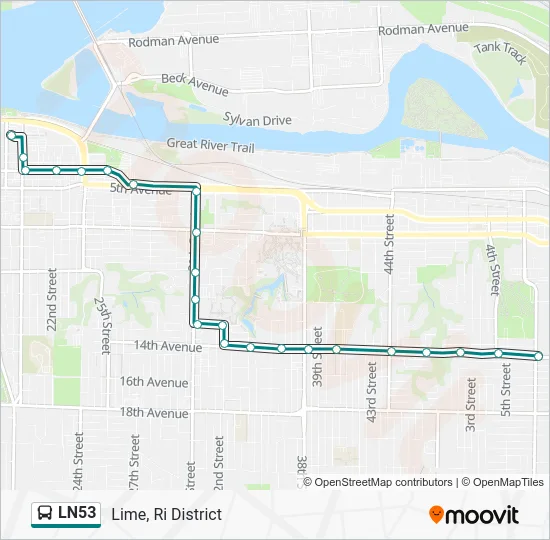 LN53 Bus Line Map