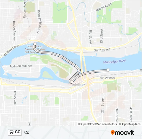 CC Bus Line Map