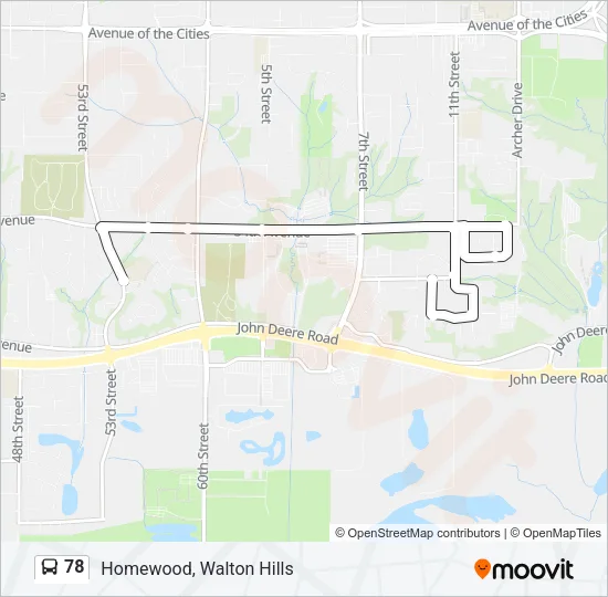78 Bus Line Map