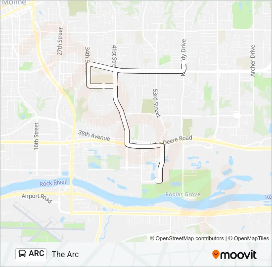 ARC Bus Line Map