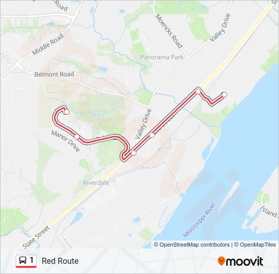 1 Bus Line Map