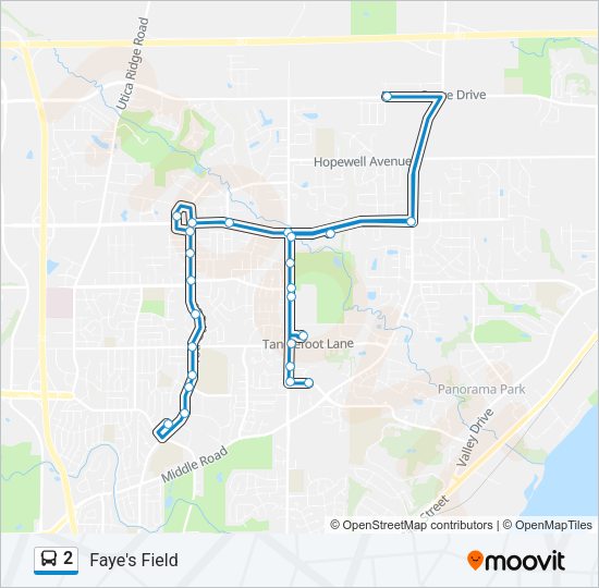 2 Bus Line Map