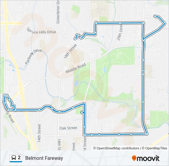 2 Bus Line Map
