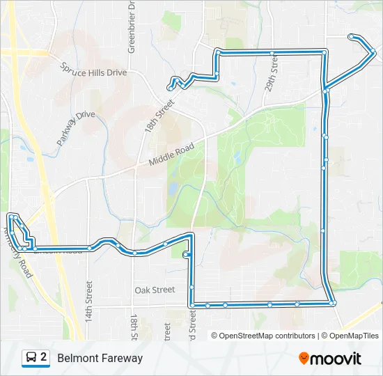 2 Bus Line Map