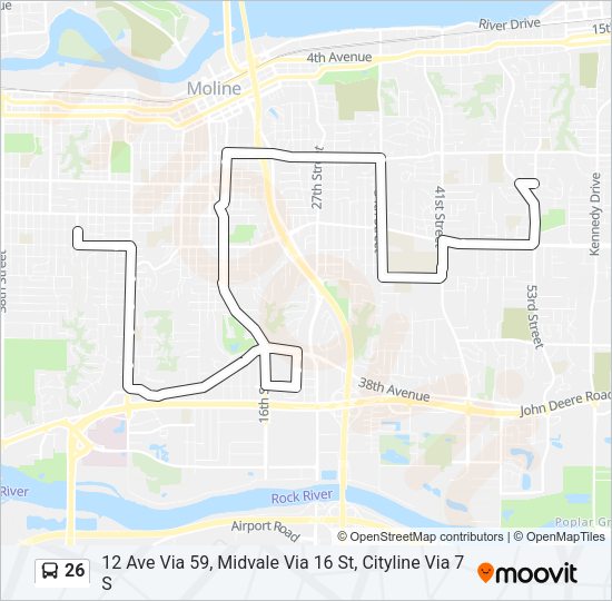 26 Bus Line Map
