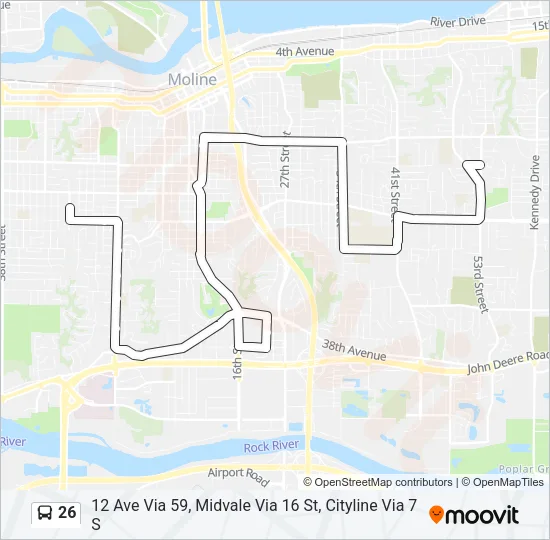 26 Bus Line Map