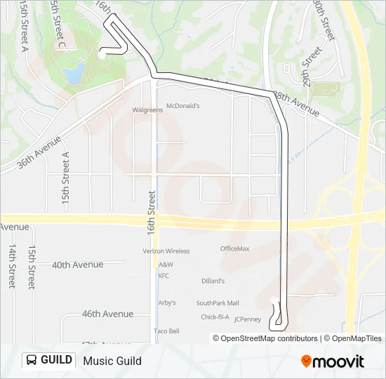 GUILD Bus Line Map