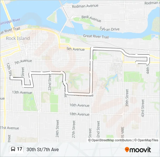 17 Bus Line Map