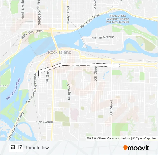 17 Bus Line Map