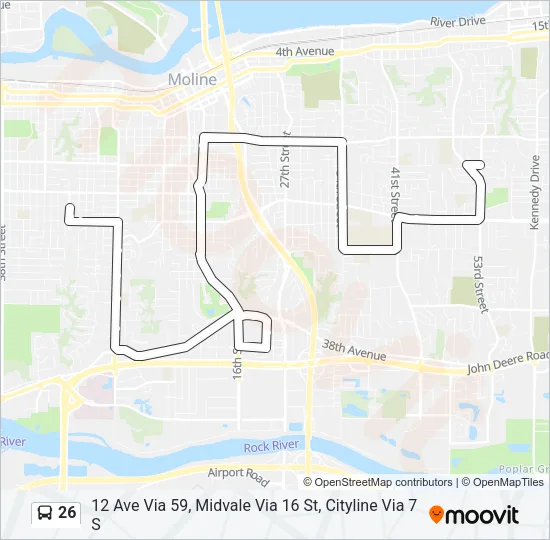 Mapa de 26 de autobús