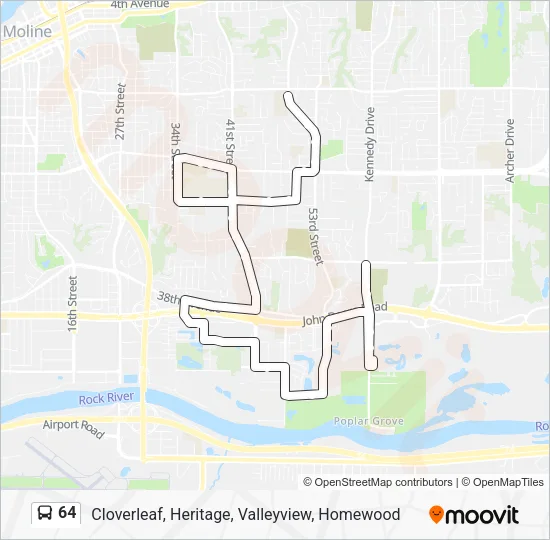 64 Bus Line Map