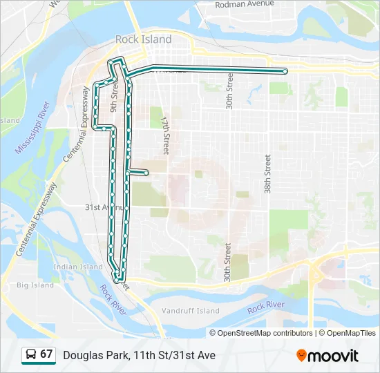 67 Bus Line Map