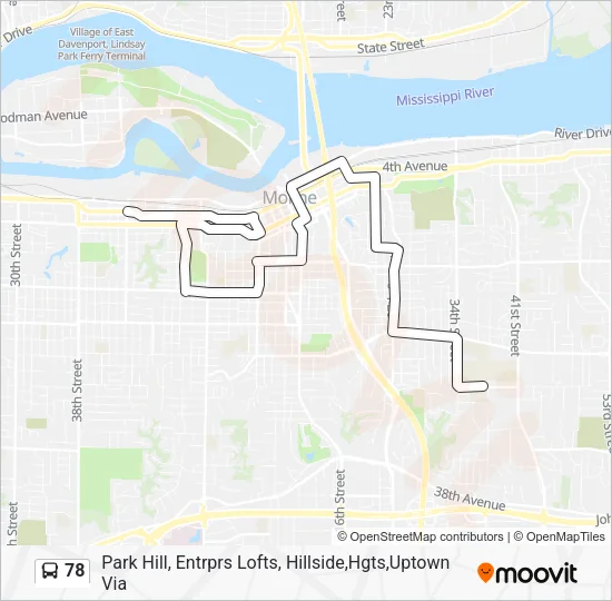 78 Bus Line Map
