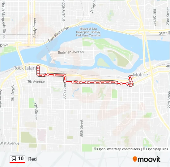 10 Bus Line Map